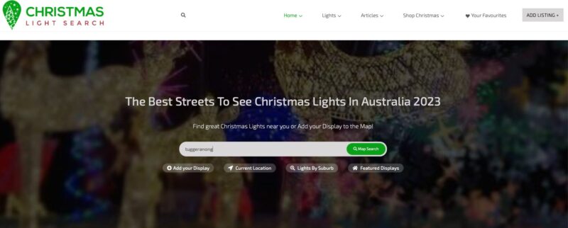 オーストラリアの住宅クリスマス・イルミネーション検索サイト「Christmas Light Search」